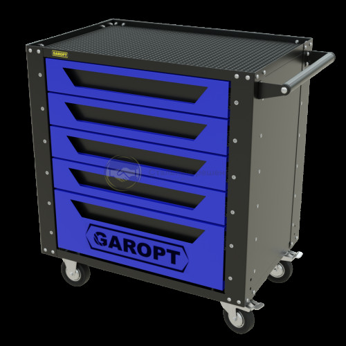 Тележка инструментальная Garopt серия Low-cost 5 ящиков синяя
